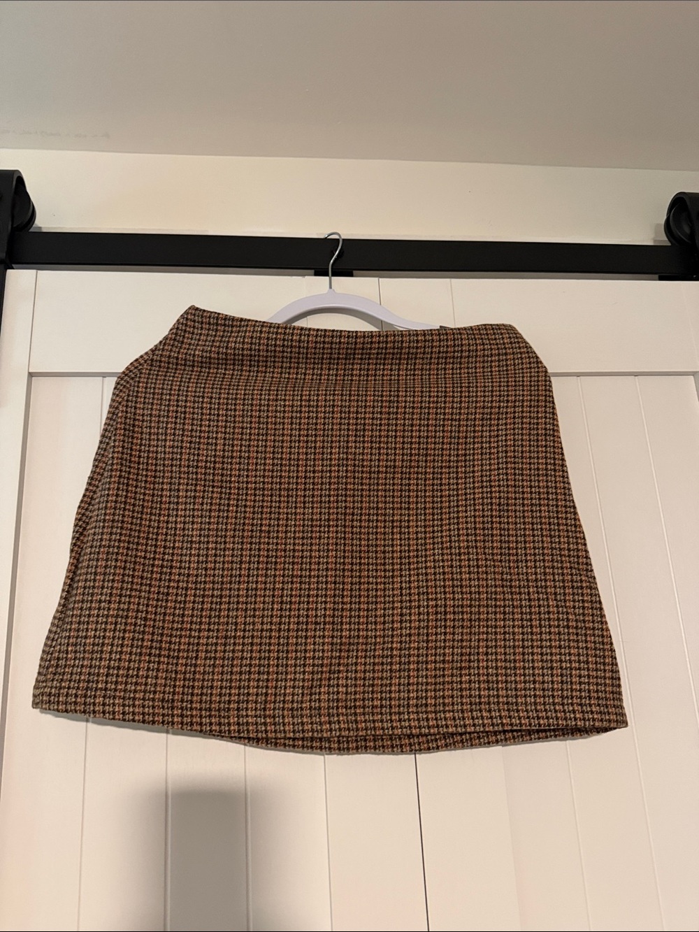 SHEIN Brown Houndstooth Mini Skirt